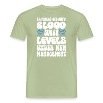 Pancréas hors service - T-shirt homme - vert sauge - Devant - AI Model Male 178 light (178cm)