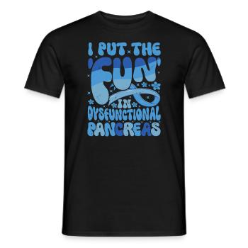 I Put The Fun In Dysfunctional Pancreas - Men's T-Shirt - black - Front - AI Model Male 178 light (178cm)