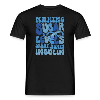 Rendre le taux de sucre dans le sang à nouveau excellent - T-shirt homme - noir - Devant - AI Model Male 178 light (178cm)