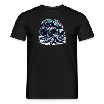 USA Monster Truck - Weihnachtsbäume - Männer T-Shirt - Schwarz - Vorne - AI Model Male 178 light (178cm)