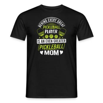 Behind Every Pickleball Player Is A Greater Mom - Men's T-Shirt - black - Front - AI Model Male 178 light (178cm)