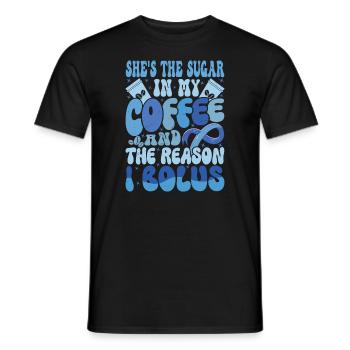 Elle est le sucre dans mon café - T-shirt homme - noir - Devant - AI Model Male 178 light (178cm)