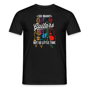 So Many Guitars, But So Little Time - Men's T-Shirt - black - Front - AI Model Male 178 light (178cm)