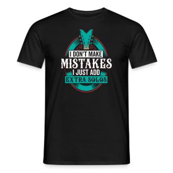 Je ne fais pas d’erreurs, j’ajoute juste des solos supplémentaires - T-shirt homme - noir - Devant - AI Model Male 178 light (178cm)