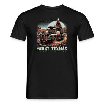 Merry Texmas – Camionnette - T-shirt homme - noir - Devant - AI Model Male 178 light (178cm)