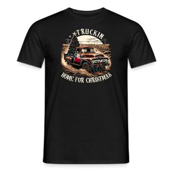 Truckin Home For Christmas - Pick Up Truck - Männer T-Shirt - Schwarz - Vorne - AI Model Male 178 light (178cm)