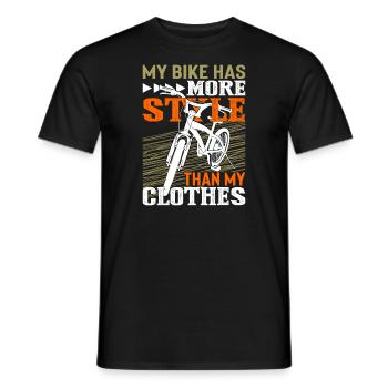 Mein Bike Hat Mehr Style Als Meine Klamotten - Männer T-Shirt - Schwarz - Vorne - AI Model Male 178 light (178cm)