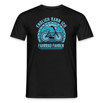 Endlich Kann Ich Fahrrad Fahren - Männer T-Shirt - Schwarz - Vorne - AI Model Male 178 light (178cm)