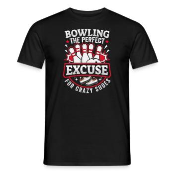 LE BOWLING : L’EXCUSE PARFAITE POUR DES CHAUSSURES FOLLES - T-shirt homme - noir - Devant - AI Model Male 178 light (178cm)
