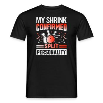 Bowler - My Shrink Confirmed - Split Personality - Männer T-Shirt - Schwarz - Vorne - AI Model Male 178 light (178cm)