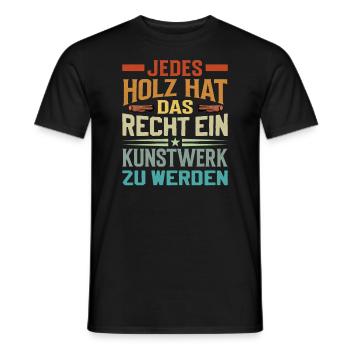 Carpenter Boat Builder Woodworking Saying - Men's T-Shirt - black - Front - AI Model Male 178 light (178cm)