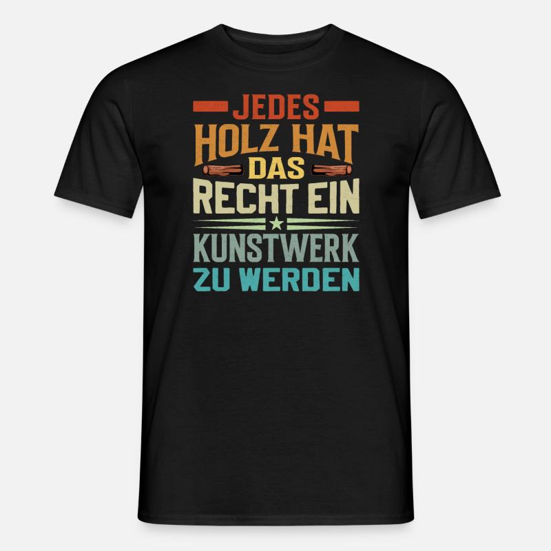 Tischler Bootsbauer Holzbearbeitung Spruch - Männer T-Shirt - Schwarz