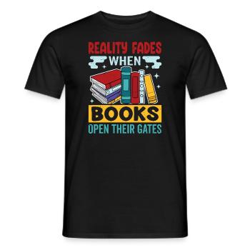 Dicton de rat de bibliothèque - lecteur de livre passionné - T-shirt homme - noir - Devant - AI Model Male 178 light (178cm)