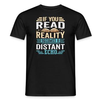 Dicton de livre inspirant - lecteur de livre - T-shirt homme - noir - Devant - AI Model Male 178 light (178cm)