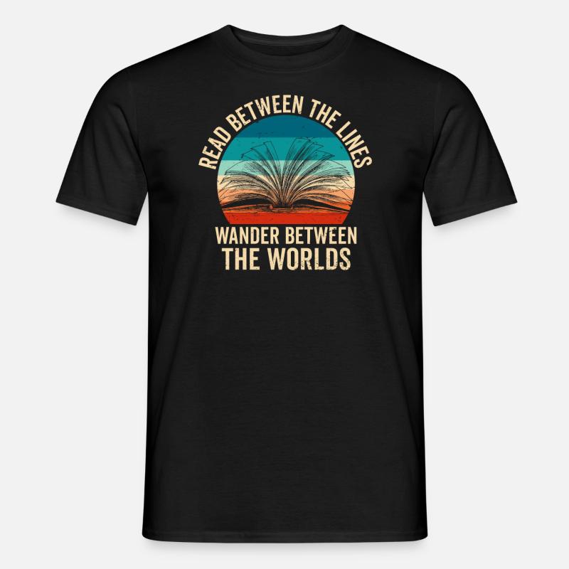 Leseratte Spruch - Passionierte Buch Leser - Männer T-Shirt - Schwarz