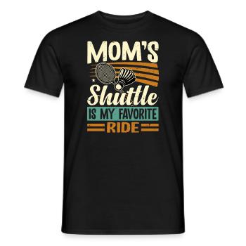 BADMINTON Moms Shuttle - Kids Shuttle - Men's T-Shirt - black - Front - AI Model Male 178 light (178cm)