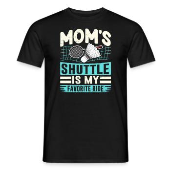 BADMINTON Moms Shuttle - Kids Shuttle - Men's T-Shirt - black - Front - AI Model Male 178 light (178cm)