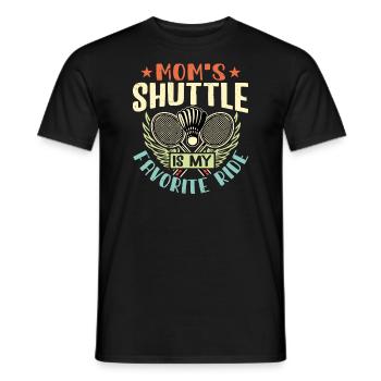 BADMINTON Moms Shuttle - Kids Shuttle - Men's T-Shirt - black - Front - AI Model Male 178 light (178cm)