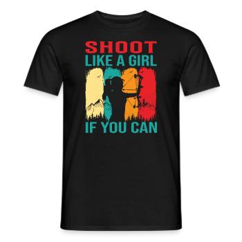 Femme de tir à l’arc - Archer Dicton - T-shirt homme - noir - Devant - AI Model Male 178 light (178cm)