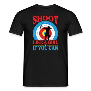 Femme de tir à l’arc - Archer Dicton - T-shirt homme - noir - Devant - AI Model Male 178 light (178cm)