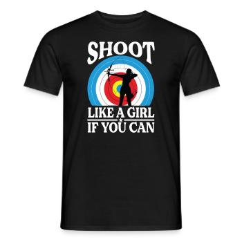 Bogenschießen Frau- Bogenschützin Spruch - Männer T-Shirt - Schwarz - Vorne - AI Model Male 178 light (178cm)