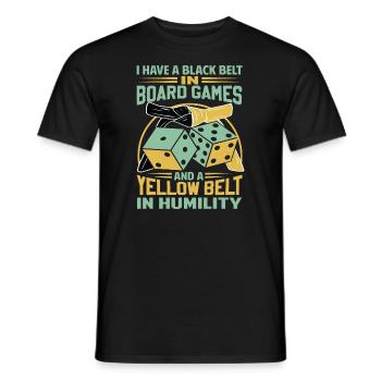 Jeu de société Dicton - Timide, Introverti - T-shirt homme - noir - Devant - AI Model Male 178 light (178cm)