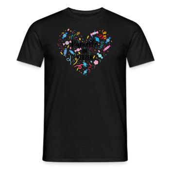 Karneval Shirt Kamelle, Fasching T-Shirt, Karneval - Männer T-Shirt - Schwarz - Vorne - AI Model Male 178 light (178cm)