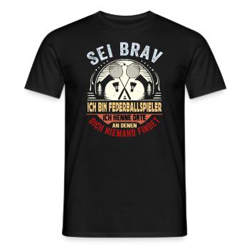 Badminton - Jouez là où le Wifi est faible - T-shirt homme - noir - Devant - AI Model Male 178 light (178cm)