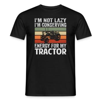 Conserving Energy For Tractor Agriculture Harvest - Männer T-Shirt - Schwarz - Vorne - AI Model Male 178 light (178cm)