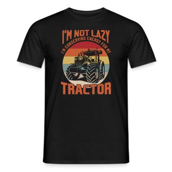 Économiser l’énergie pour la récolte de l’agriculture du tracteur - T-shirt homme - noir - Devant - AI Model Male 178 light (178cm)