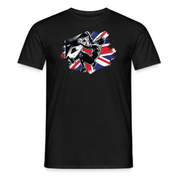 Grimpeur d’Angleterre - Boulder UK Boulderer Escalade - T-shirt homme - noir - Devant - AI Model Male 178 light (178cm)
