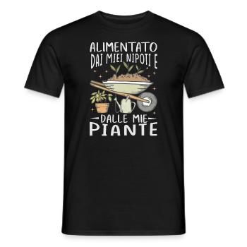 Powered by Grandchildren And Plants Design - Men's T-Shirt - black - Front - AI Model Male 178 light (178cm)