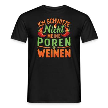 Je ne transpire pas mes pores pleurent - Chili Cook - T-shirt homme - noir - Devant - AI Model Male 178 light (178cm)
