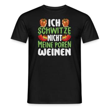 Je ne transpire pas mes pores pleurent - Chili Cook - T-shirt homme - noir - Devant - AI Model Male 178 light (178cm)