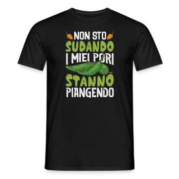 I Don't Sweat My Pores Cry - Chili Cook - Men's T-Shirt - black - Front - AI Model Male 178 light (178cm)