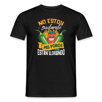 Je ne transpire pas mes pores pleurent - Chili Cook - T-shirt homme - noir - Devant - AI Model Male 178 light (178cm)
