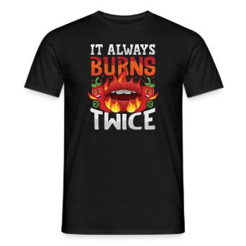 Il brûle toujours deux fois - Sauce piquante Chili Cook - T-shirt homme - noir - Devant - AI Model Male 178 light (178cm)