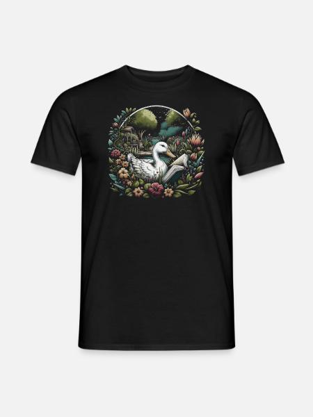 Livre de lecture de canard – Paysage marin de pleine lune - T-shirt homme - noir