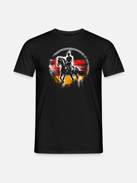 Deutschland-reitwettbewerbstrainer - Männer T-Shirt - Schwarz