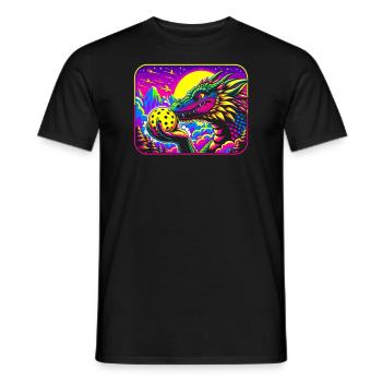 Pickleball-Enthusiast, Drachenliebhaber, Paddelspo - Männer T-Shirt - Schwarz - Vorne - AI Model Male 178 light (178cm)