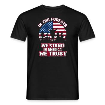 Usa Lumberjack Woodworker Forester Apparel - Männer T-Shirt - Schwarz - Vorne - AI Model Male 178 light (178cm)