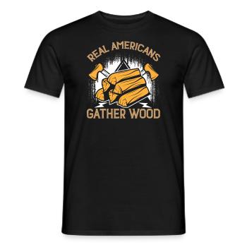 Wood Lover Wood Cutter Lumberjack Apparel - Männer T-Shirt - Schwarz - Vorne - AI Model Male 178 light (178cm)