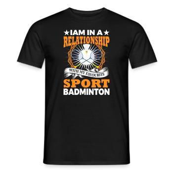 Un partenaire de double de badminton pense que je suis génial - T-shirt homme - noir - Devant - AI Model Male 178 light (178cm)
