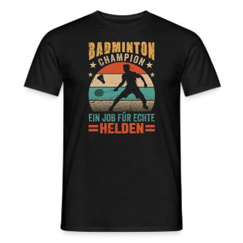 Badminton Stress - Caused By Not Playing Enough - Männer T-Shirt - Schwarz - Vorne - AI Model Male 178 light (178cm)