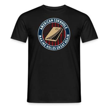Trou de maïs américain 4 juillet Indépendance - T-shirt homme - noir - Devant - AI Model Male 178 light (178cm)