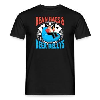 Tenue « cornhole Player Beer Drinking Bean Bags » - T-shirt homme - noir - Devant - AI Model Male 178 light (178cm)