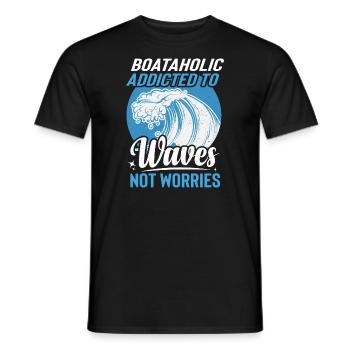 Vêtements de capitaine pour les propriétaires de bateaux et - T-shirt homme - noir - Devant - AI Model Male 178 light (178cm)