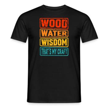 Boat Building Clothing For Boat Lovers - Men's T-Shirt - black - Front - AI Model Male 178 light (178cm)