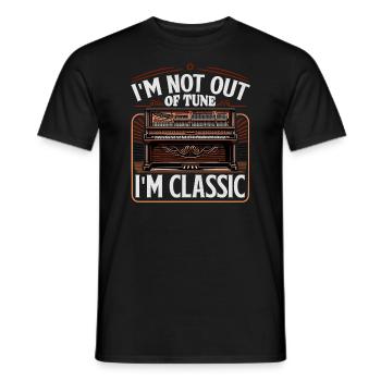 Musiker-klavierlehrer-orchester-klavier-outfit - Männer T-Shirt - Schwarz - Vorne - AI Model Male 178 light (178cm)