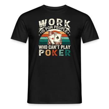 Joueurs de poker, amateurs de jeux de cartes, - T-shirt homme - noir - Devant - AI Model Male 178 light (178cm)
